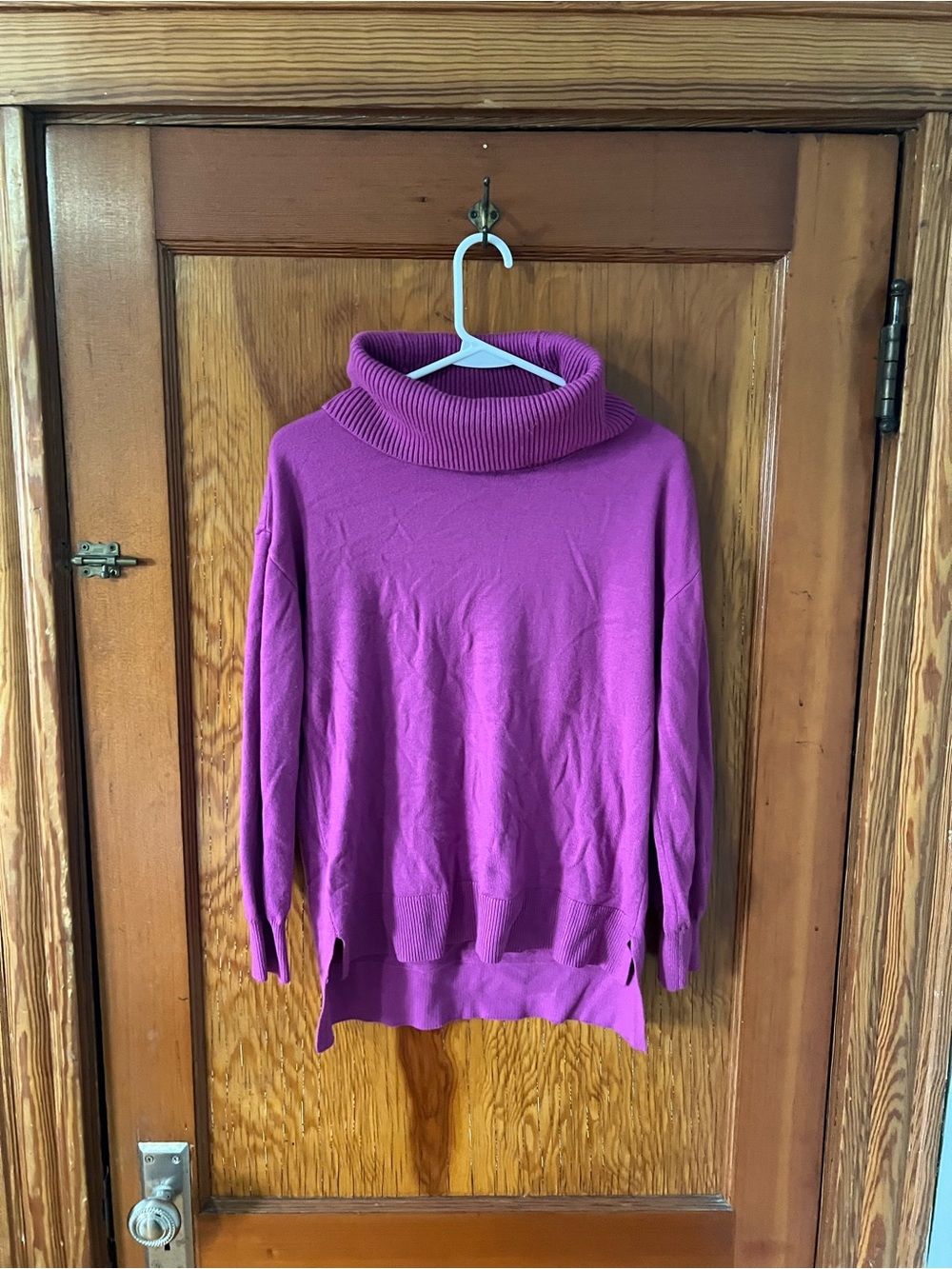 Women's Fuchsia Turtleneck Sweater